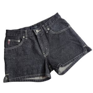 Guess Denim Shorts Low Rise Dark Wash Y2K Size 26